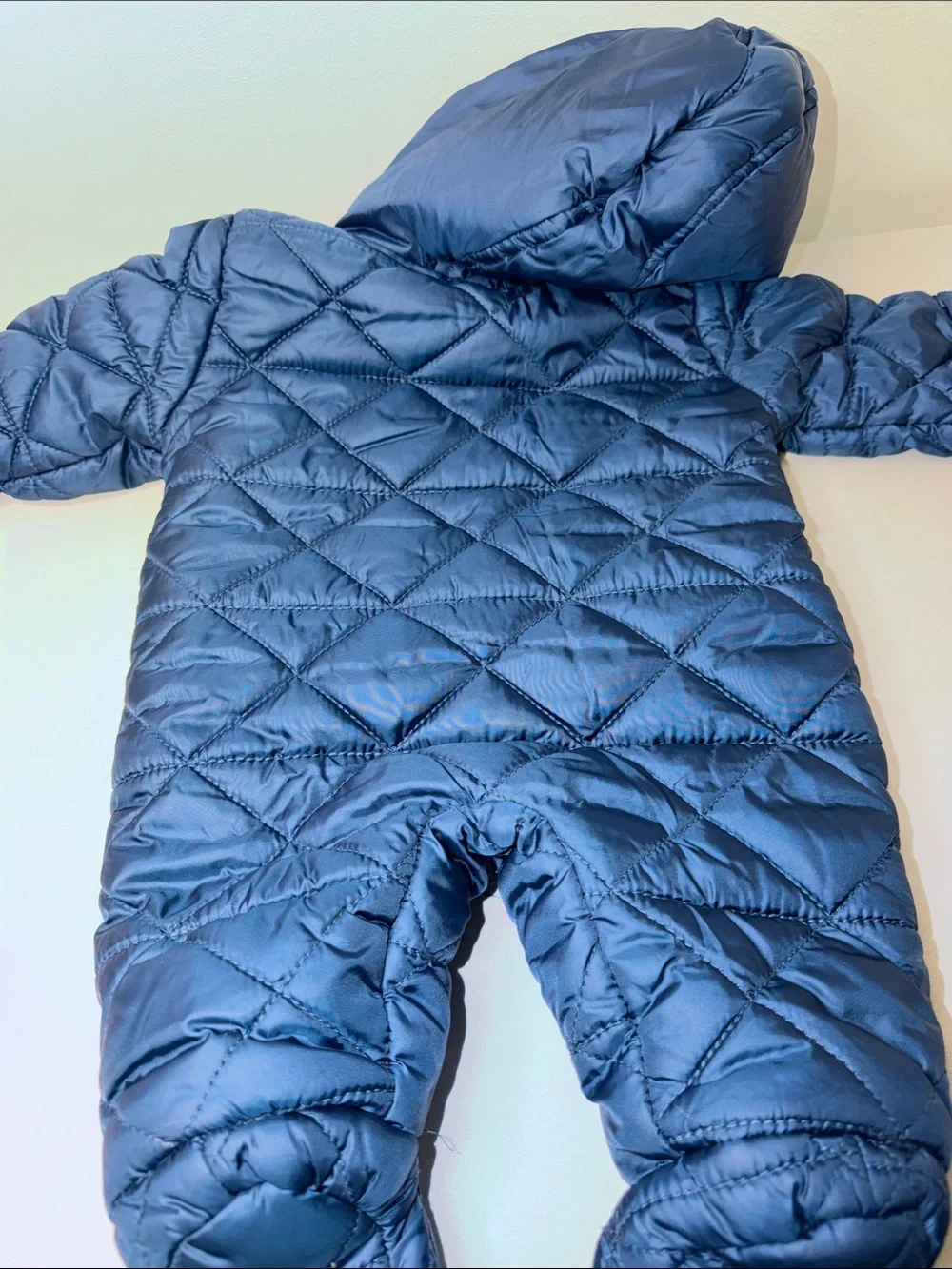 Perry Ellis Navy Quilted Hooded Infant Snowsuit